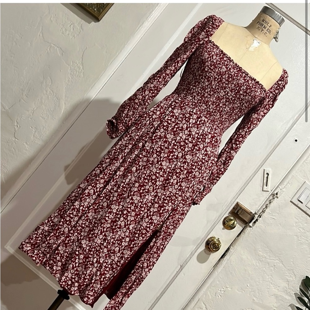 Reformation Long Sleeve floral Bohemian Dress EUC, S